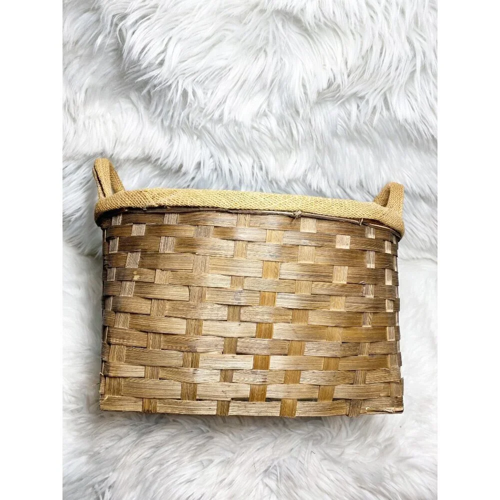 WOODEN ONION‎ GRAPHIC KITCHEN COTTAGE FARMHOUSE STORAGE BASKET, 16 x 13.5 x 9